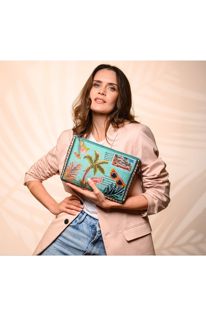 Mary Frances Accessories Coastal Notes Crossbody Handbag, Alternate, color, Blue