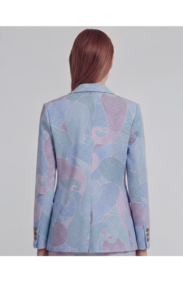 Lords of Harlech Grain Paisley Womens Tailored Blazer, Alternate, color, Grain Paisley Teal