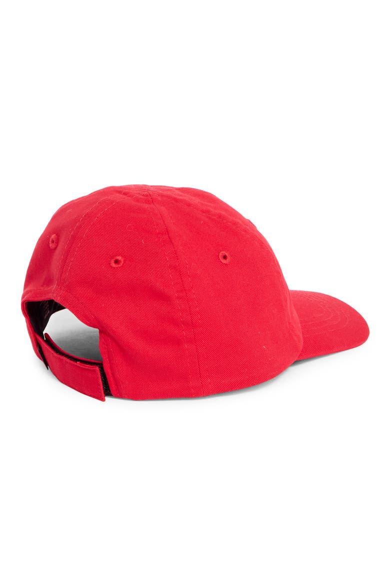 Kids' Curved Brim Logo Baseball Cap, Alternate, color, GYM RED