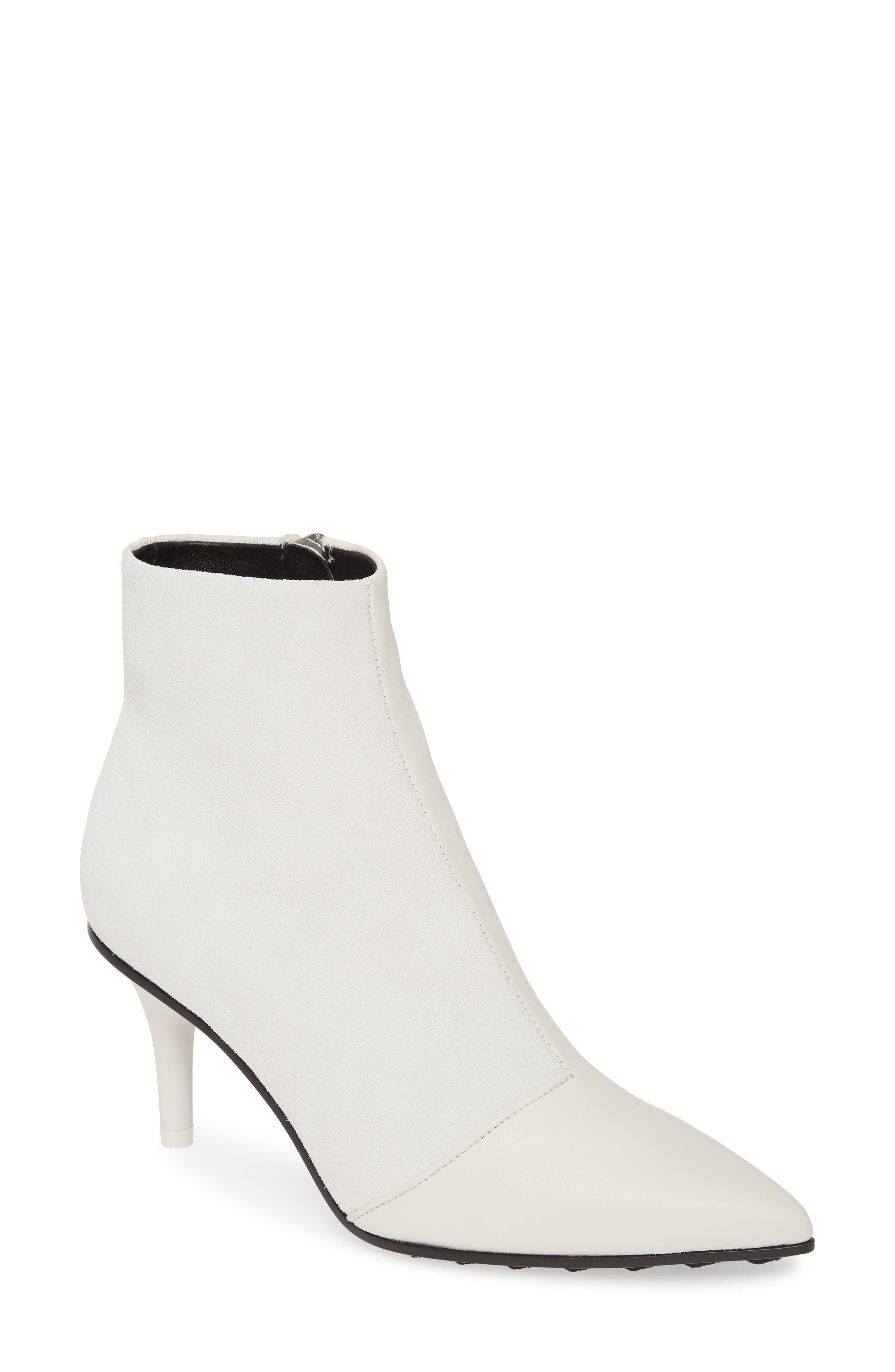Beha Pointed Toe Bootie, Main, color, WHITE