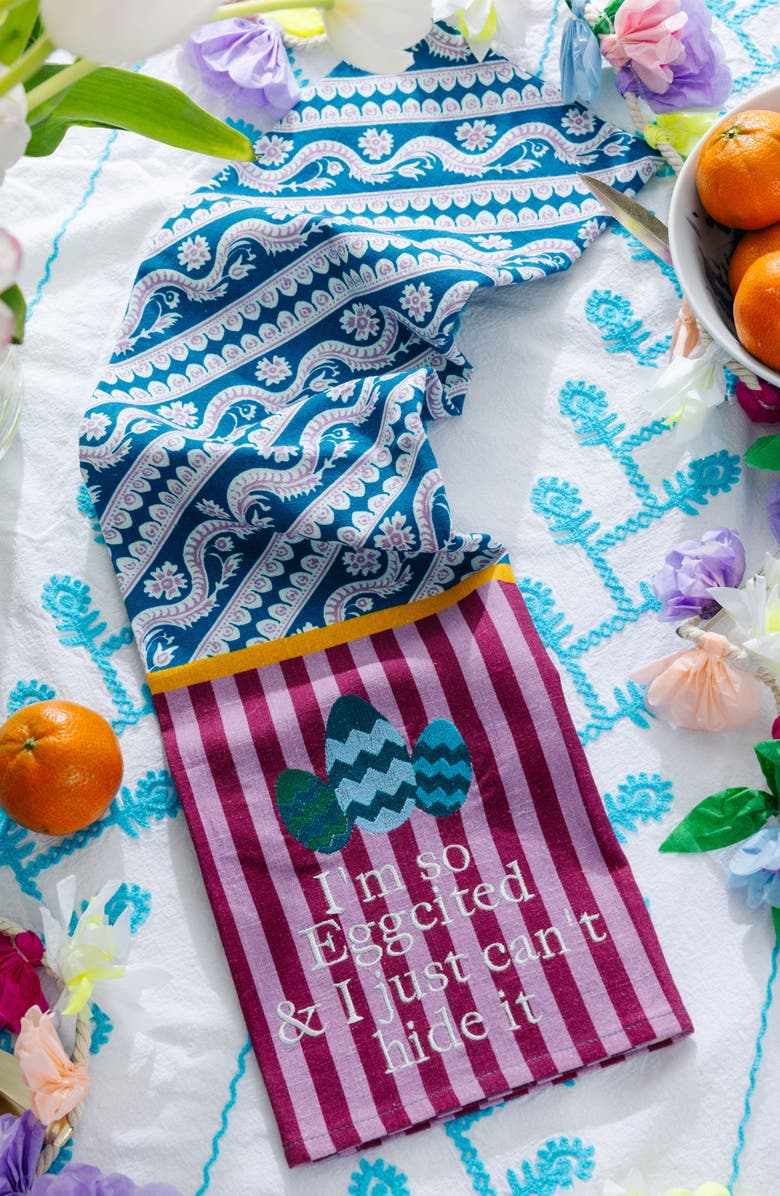 Furbish So Eggcited Dish Towel, Alternate, color, So Eggcited