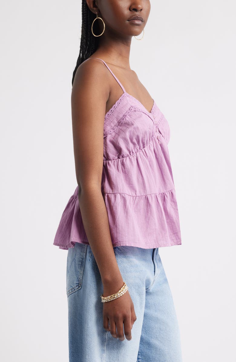 Treasure & Bond Dobby Tiered Camisole, Alternate, color, Purple Valerian