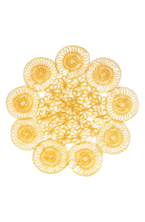 Golden Orbit Metal Placemat