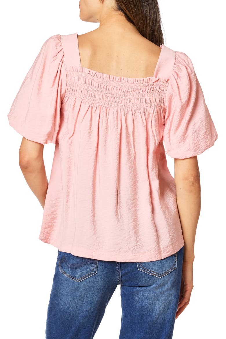 Phoenix Bubble Sleeve Top, Alternate, color, MELLOW ROSE