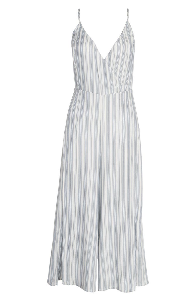 Love, Fire Stripe Surplice Jumpsuit, Alternate, color, 