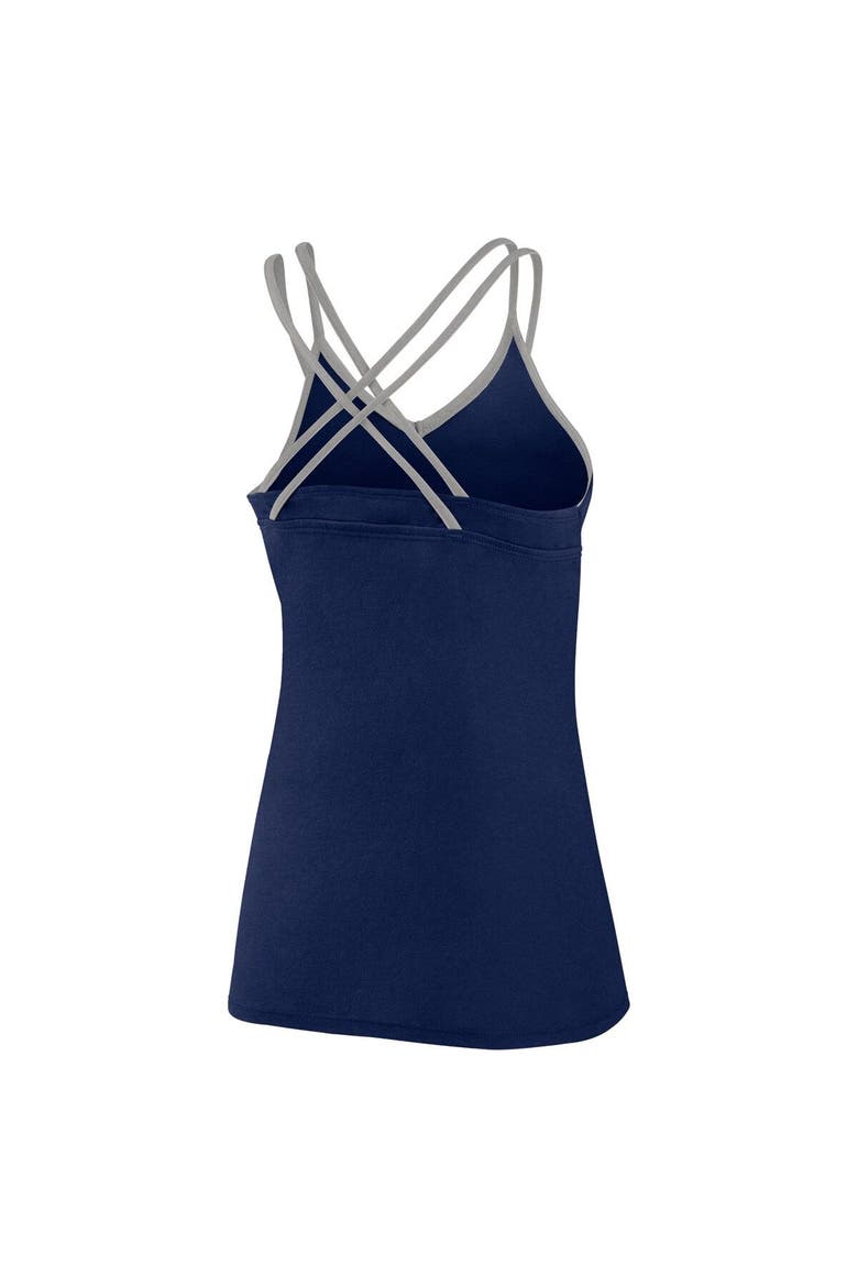 Women's Fanatics Branded Navy New York Yankees Barrel It Up Cross Back V-Neck Tank Top, Alternate, color, Navy