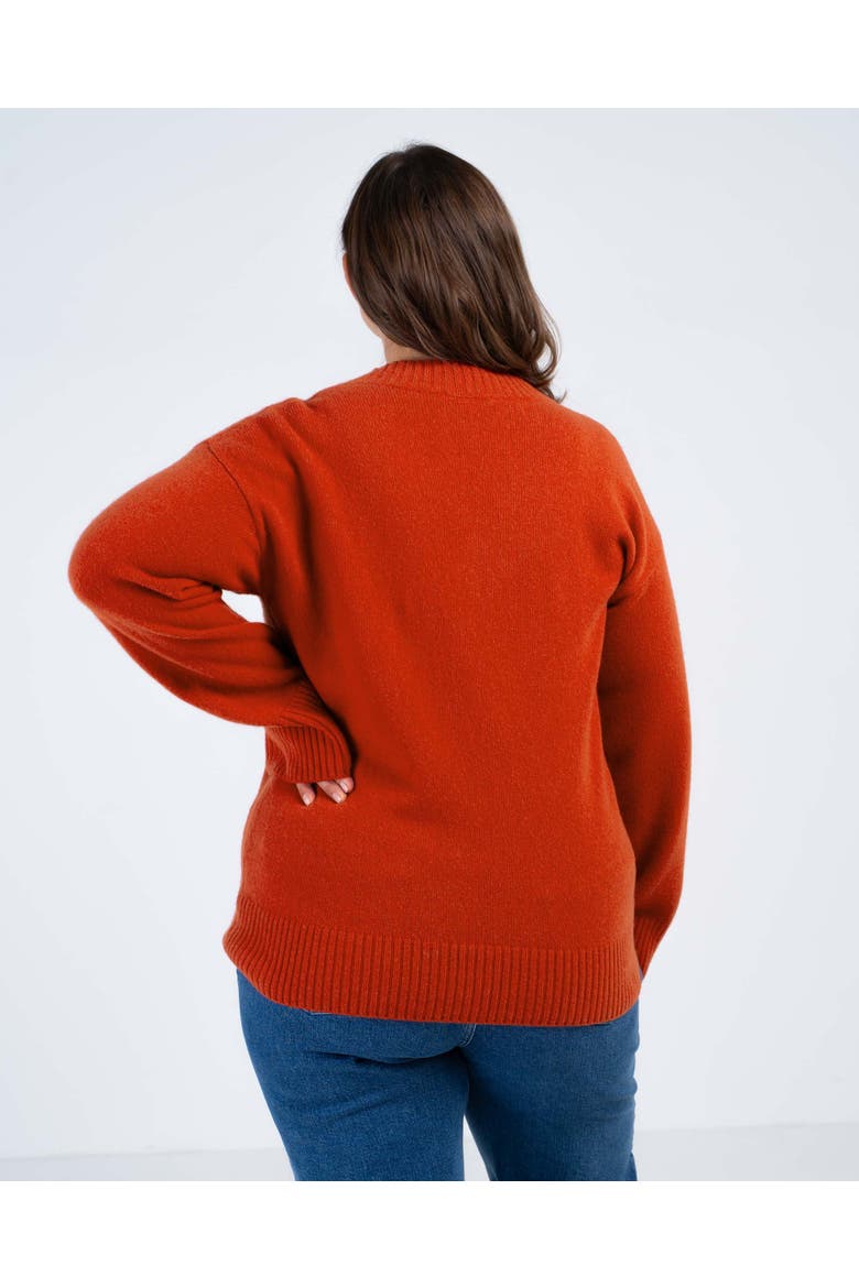 Anya V-Neck Sweater, Alternate, color, Chilli