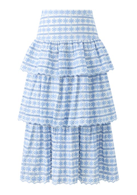Odessa Frill Embroidered Maxi Skirt (Toddler, Little Kid & Big Kid)
