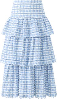 Marlo Kids Odessa Frill Embroidered Maxi Skirt