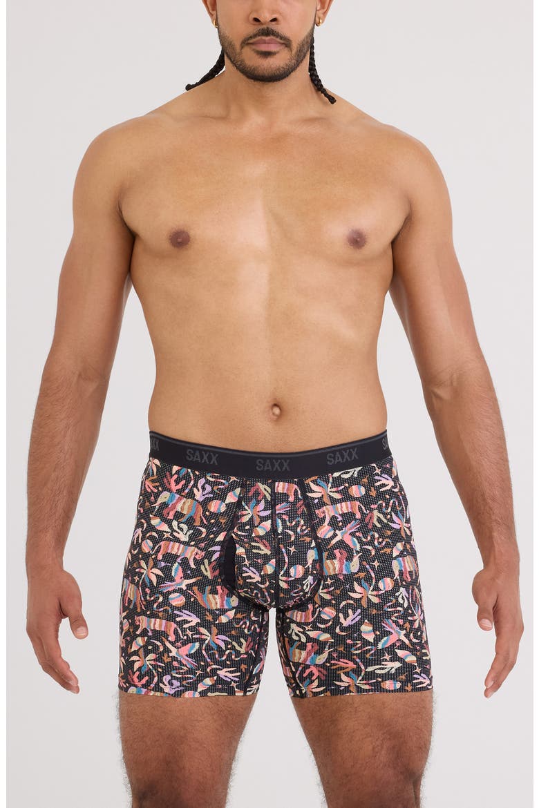 Quest Quick Dry Mesh Boxer Briefs, Main, color, ADOBE ZOO-BLACK