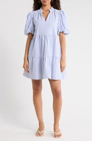 SUGARLIPS Audry Stripe Jacey Babydoll Minidress