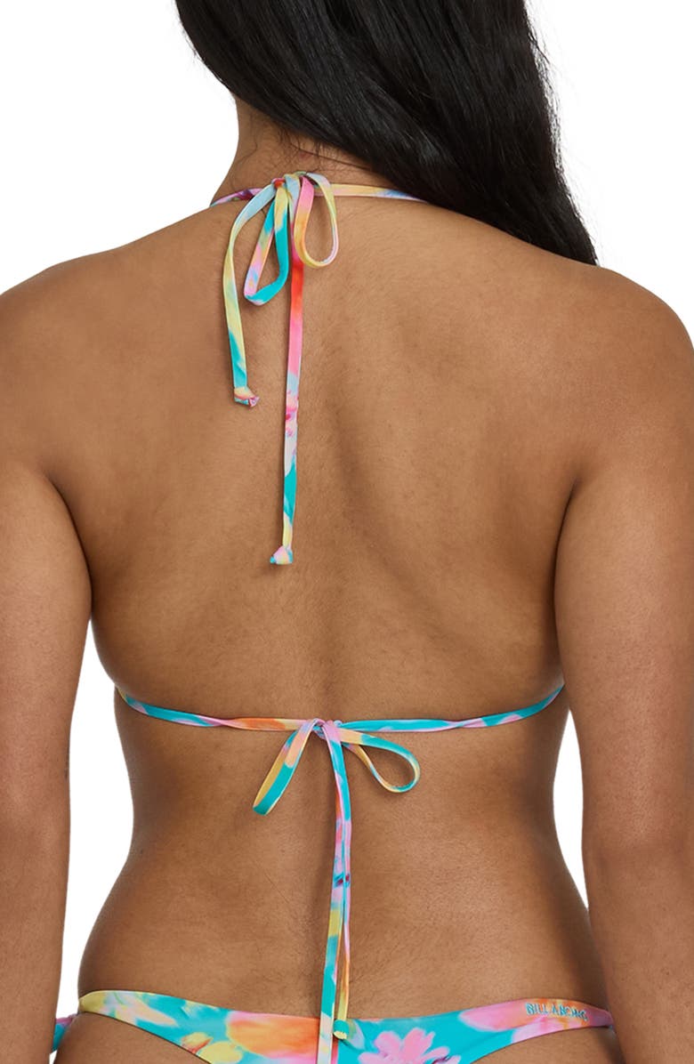 Billabong Pipe Dreams Triangle Bikini Top, Alternate, color, Bright Marine