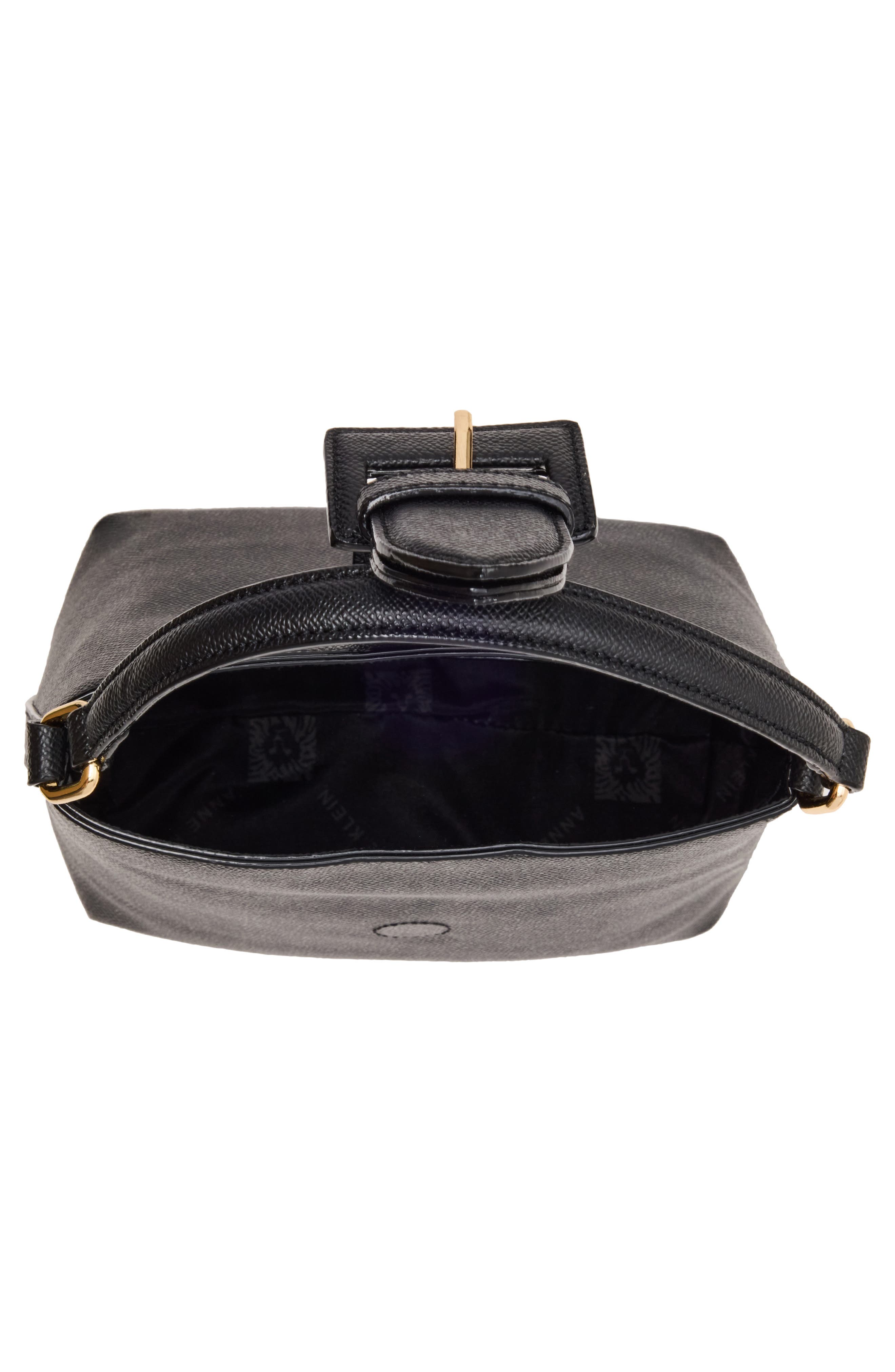 Anne Klein Small Bucket Bag, Alternate, color, Black
