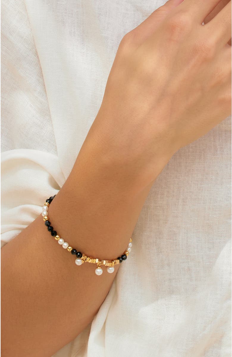 RC RETRO CHIC Poseidon Bracelet, Alternate, color, Black & White & Gold