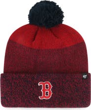 '47 Men's '47 Red Boston Red Sox Darkfreeze Cuffed Knit Hat with Pom