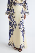 Johanna Ortiz Everywhere Floral Paisley Silk Crêpe de Chine Maxi Skirt