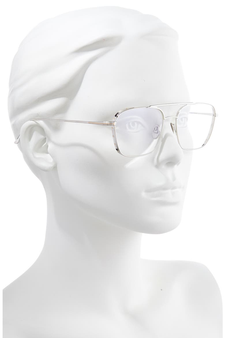 54mm Blue Light Blocking Navigator Optical Glasses, Alternate, color, RHODIUM