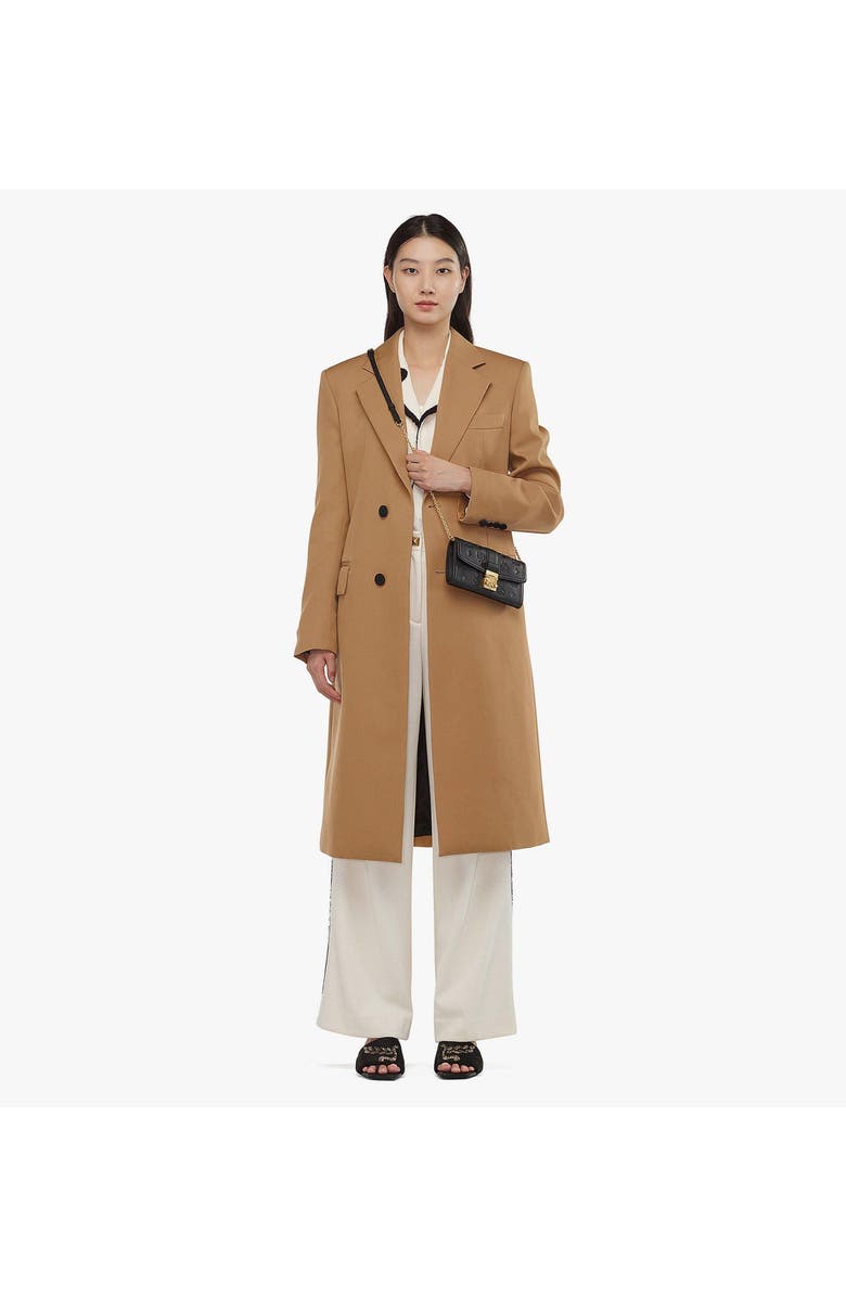 MCM Tracy Chain Wallet in Embossed Monogram Leather, Alternate, color, Black