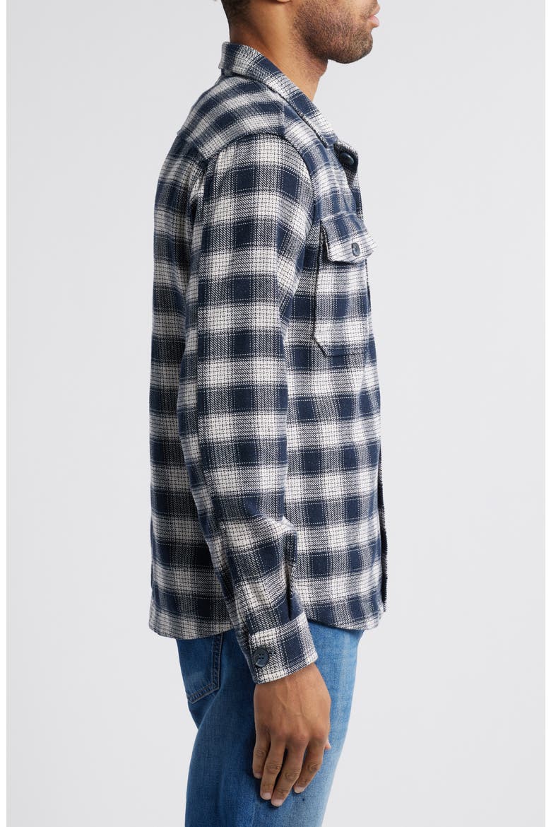 Plaid Brushed Twill Shacket, Alternate, color, BLACK