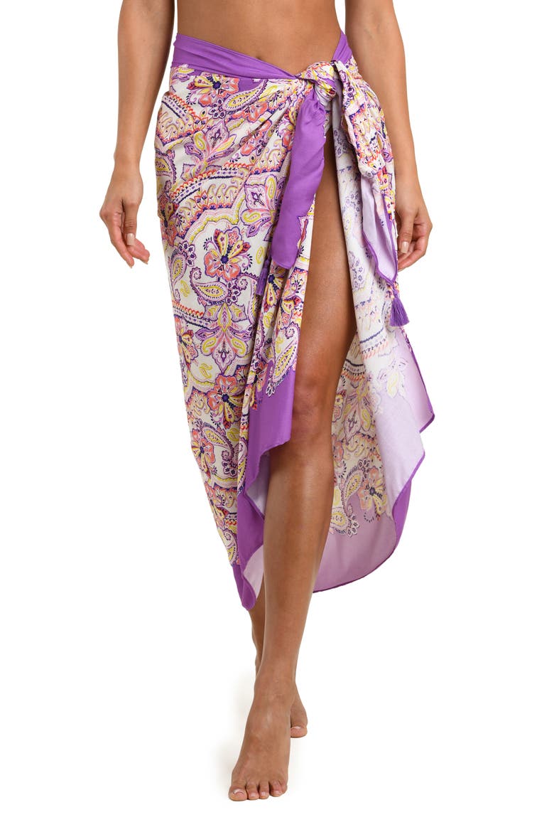 Lilac Cascade Cover-Up Pareo, Main, color, PURPLE MULTI