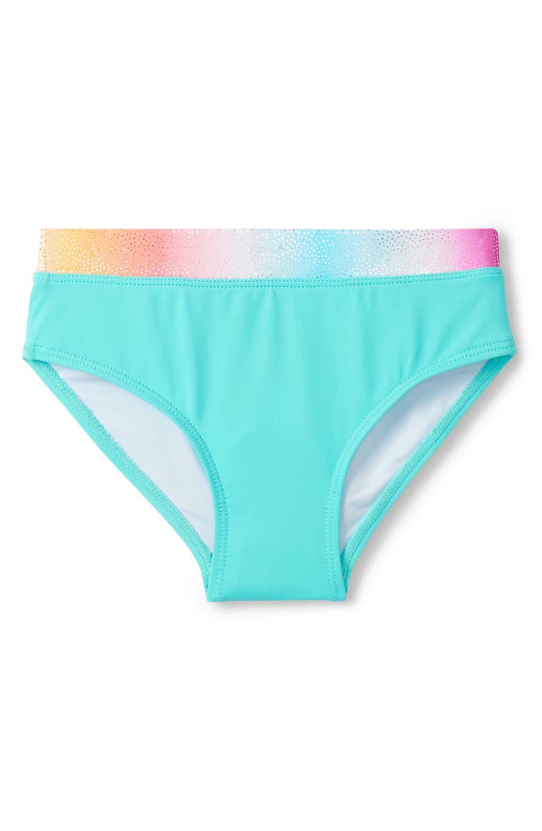 Hatley Kids' Turquoise Shimmer Long Sleeve Two-Piece Rashguard, Alternate, color, Turquoise