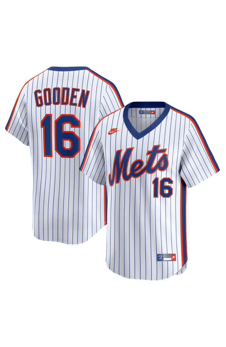 Nike Men's Nike Dwight Gooden White New York Mets Cooperstown Collection Limited Jersey, Main, color, White