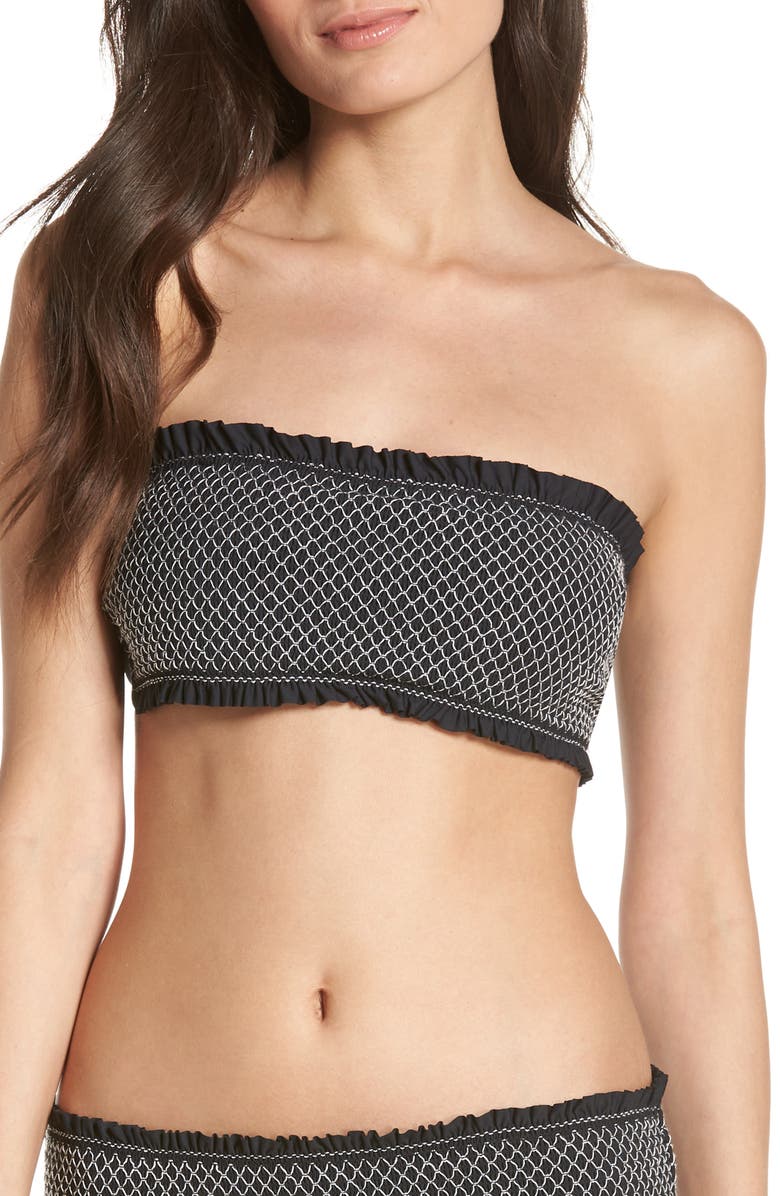 Chelsea28 Smocked Bandeau Bikini Top, Main, color,