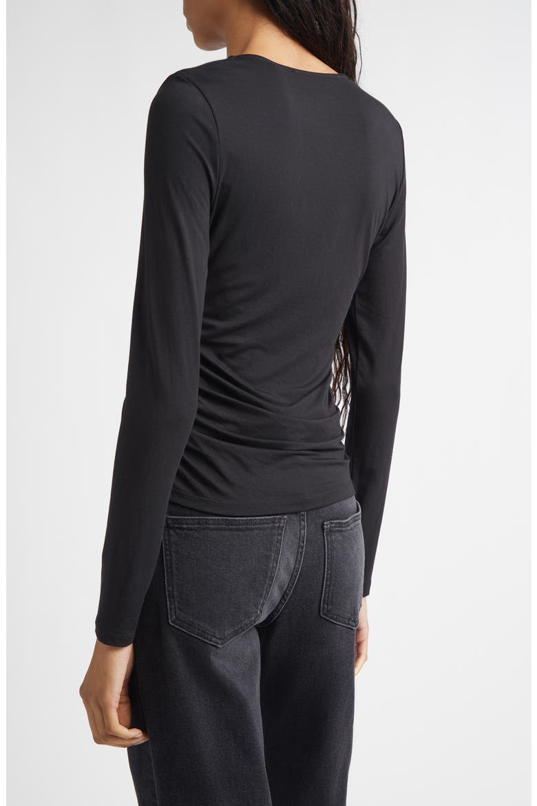 Salem Ruched Top, Alternate, color, BLACK