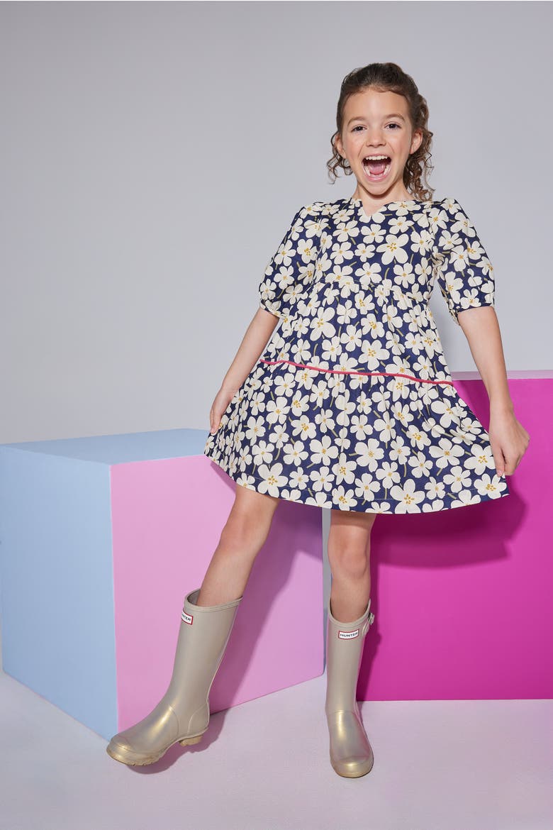 Kids' Madaket Dress, Alternate, color, Navy Blooms