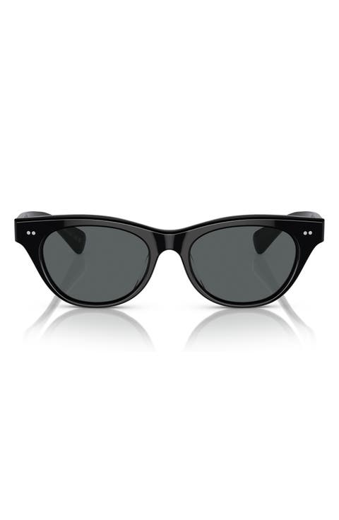 Avelin 52mm Polarized Cat Eye Sunglasses