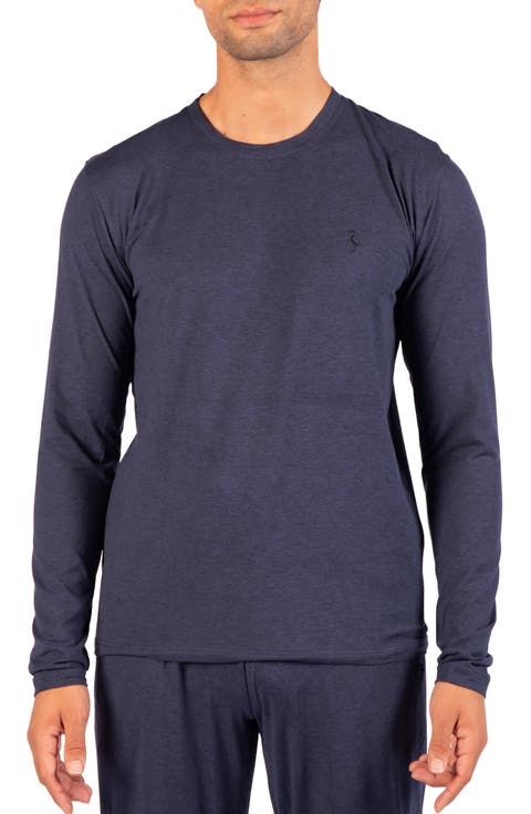 Brushed Melange Long Sleeve T-Shirt