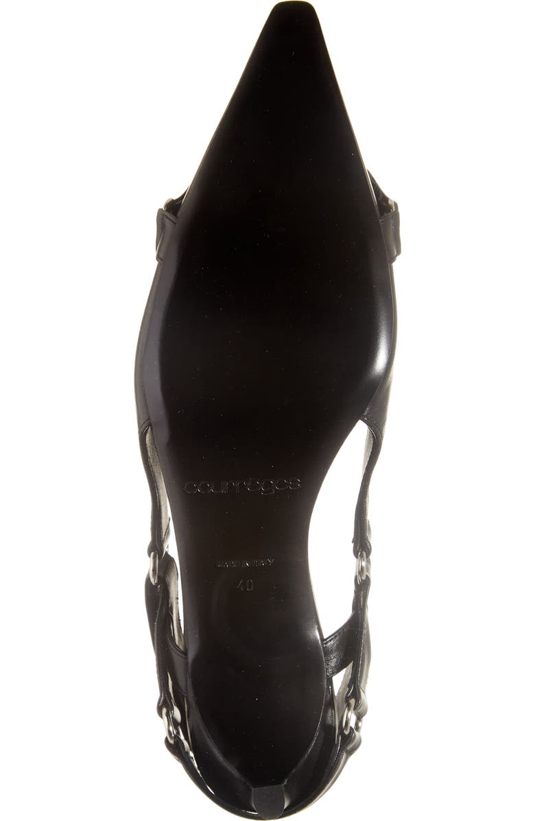 Courrèges Racer Leather Slingback Pump, Alternate, color,
