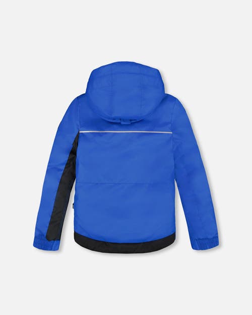 Deux Par Deux Two-piece Play Snowsuit With Contrast Jacket In Blue