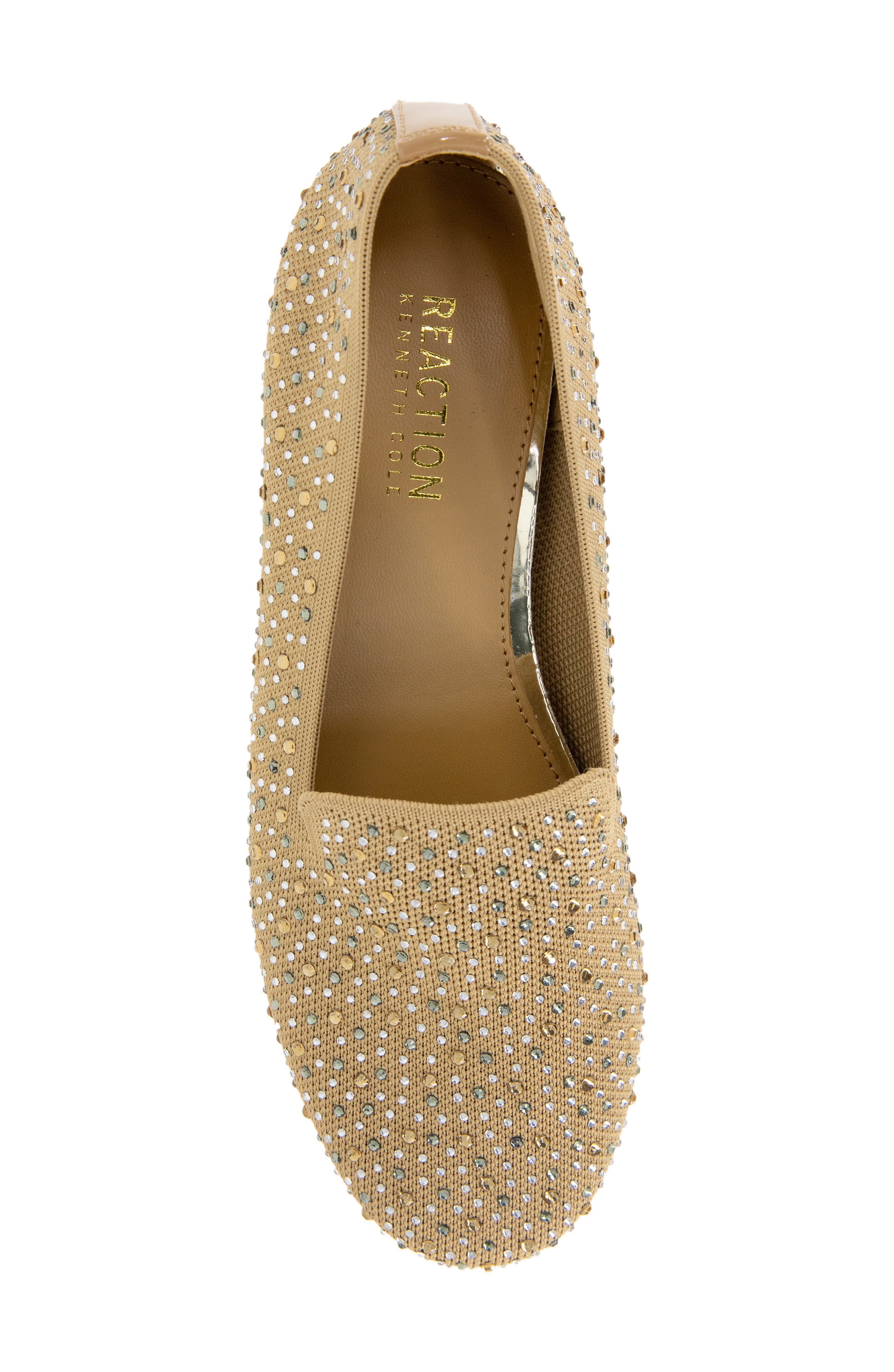 Unity Crystal Knit Loafer, Alternate, color, BISCUIT KNIT