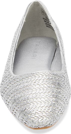 Faux Raffia Ballerina Flat