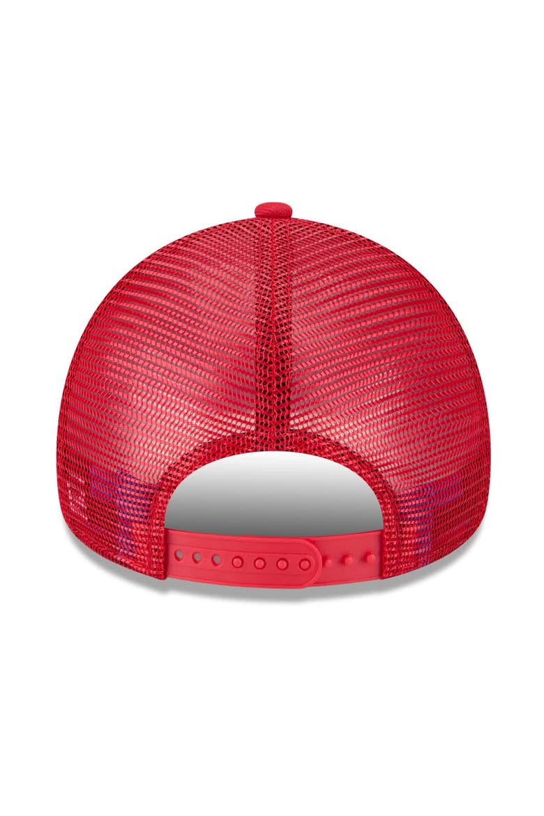 Men's New Era  Red Los Angeles Angels 2025 Big League Chew A-Frame 9FORTY Adjustable Trucker Hat, Alternate, color, Red