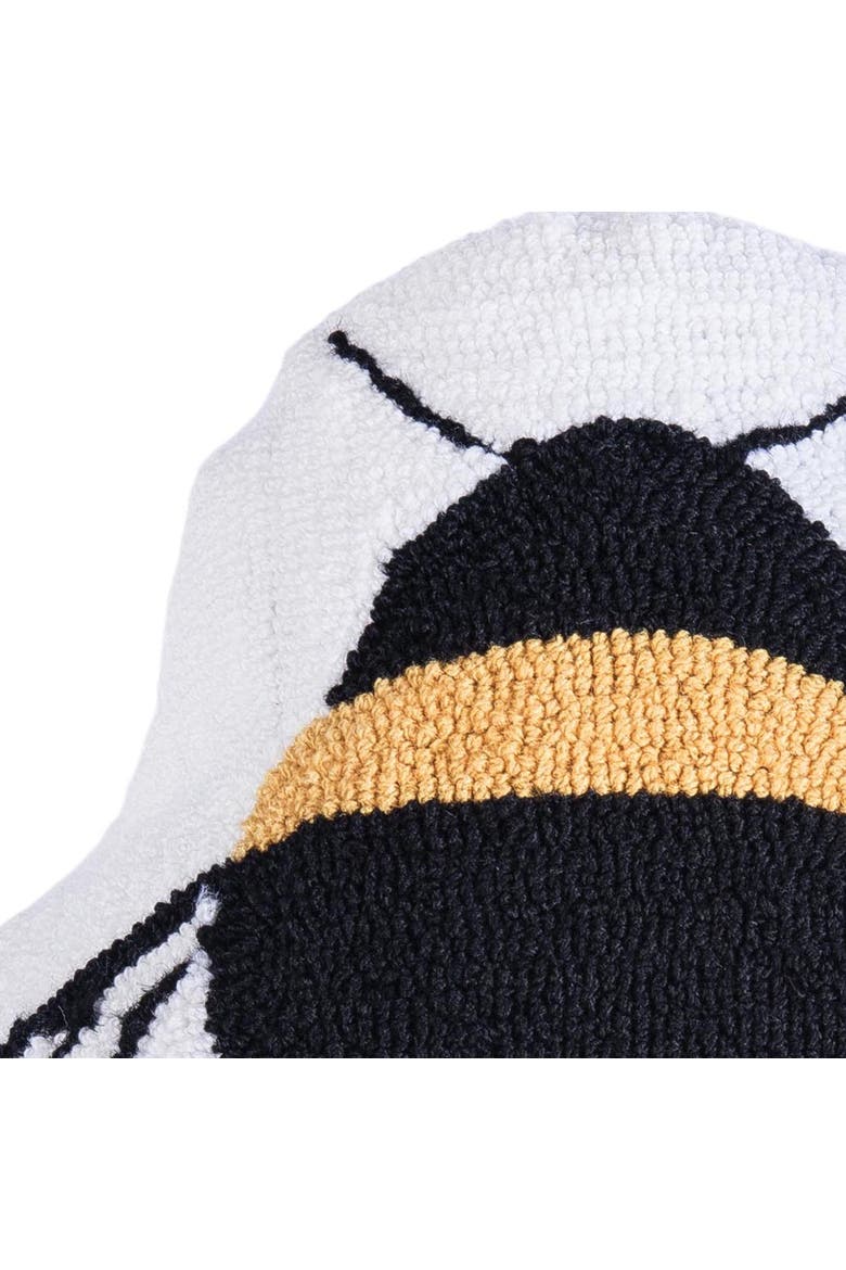 Bumble Bee Hooked Shaped Accent Throw Pillow 18" x 20", Alternate, color, Yellow
