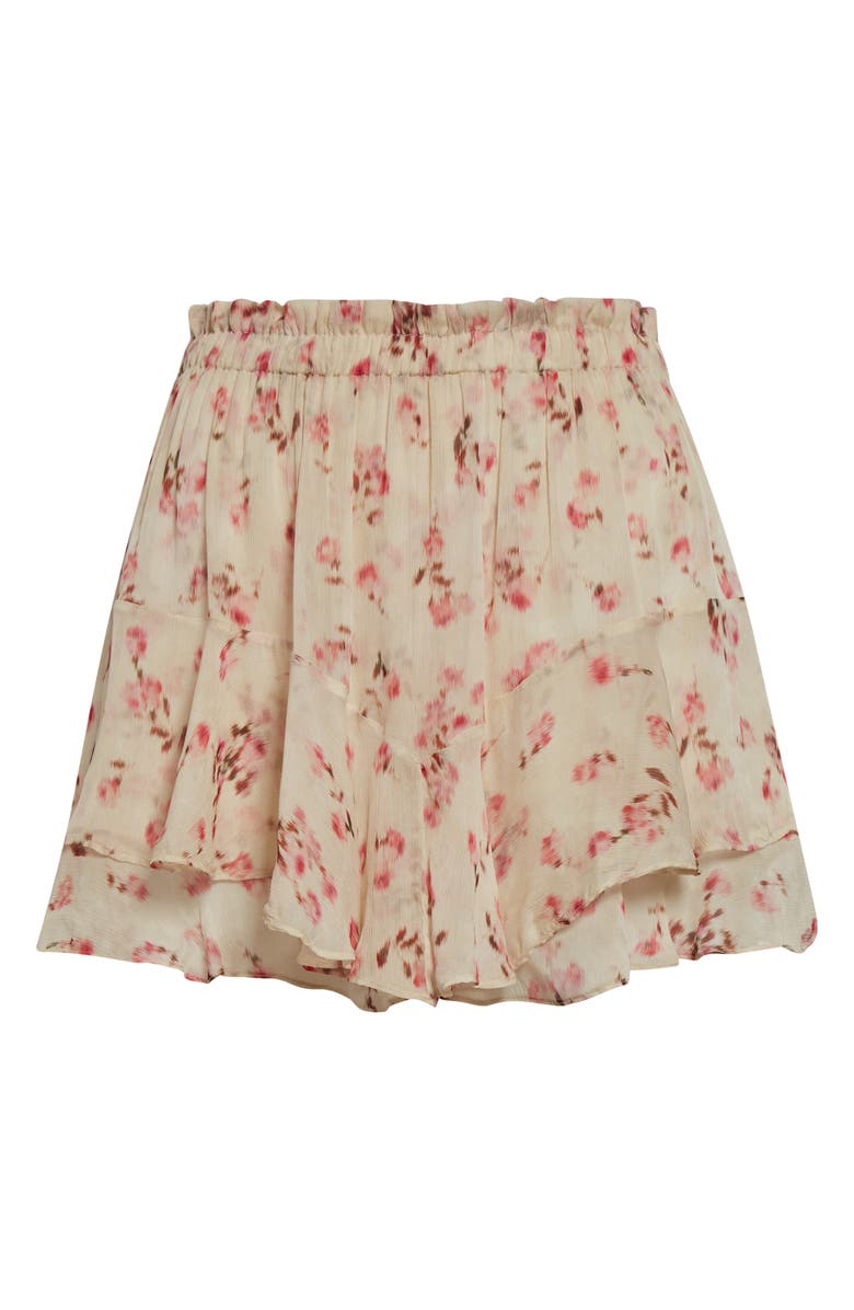 Isabel Marant Étoile Sornel Floral Print Chiffon Shorts, Alternate, color, Beige