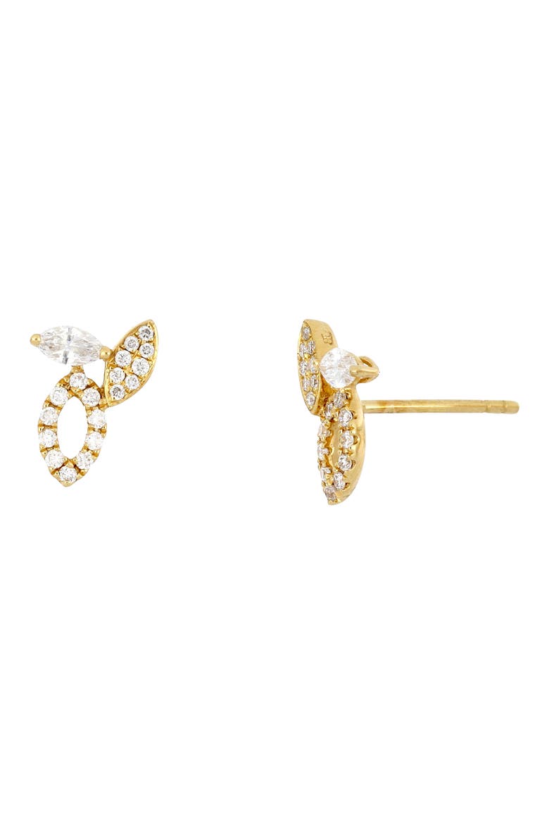 Audrey Diamond Marquise Stud Earrings (Nordstrom Exclusive), Main, color, YELLOW GOLD/DIAMOND