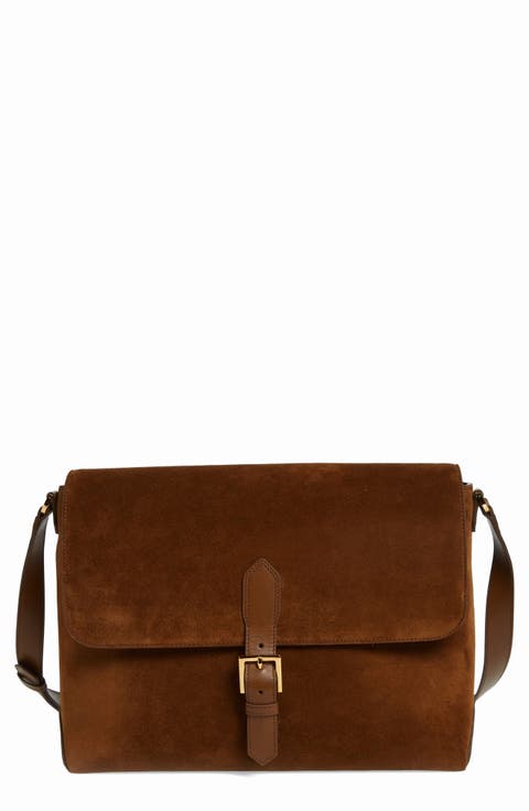 Suede Messenger Bag