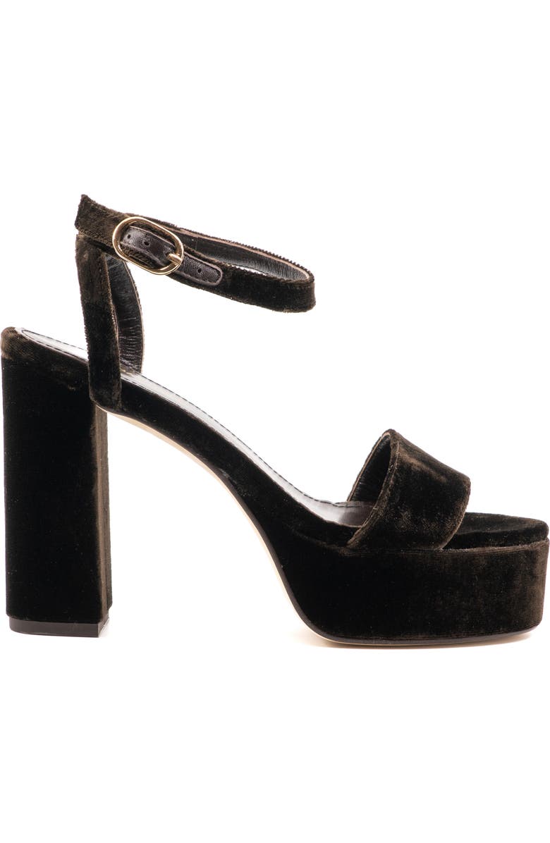 Andrea Gomez Becka Velvet Sandal, Main, color, Chocolate