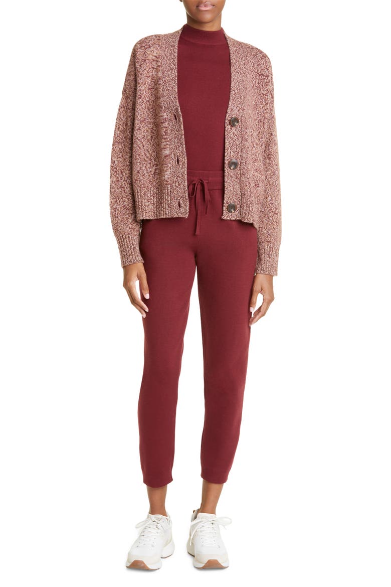 Marled Oversize Cardigan, Alternate, color, POMEGRANATE