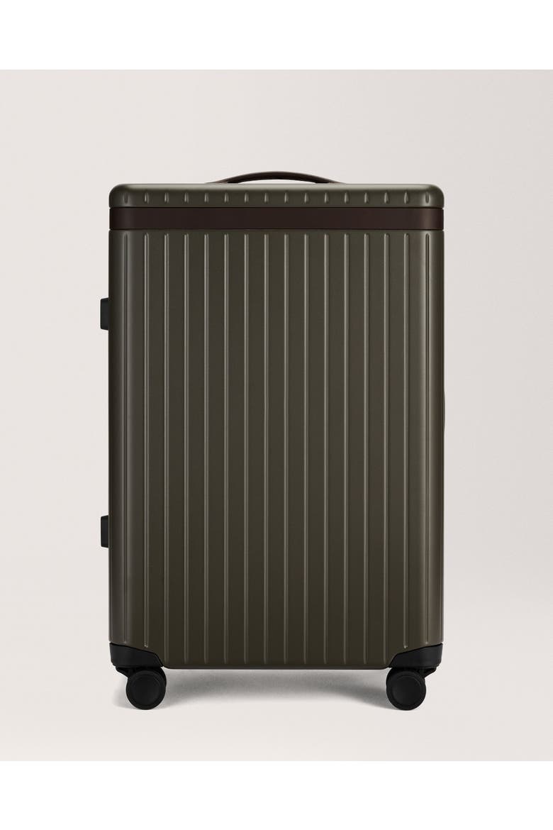 The Check-in Suitcase, Main, color, Dark Olive / Chocolate