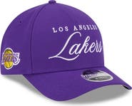 New Era Men's New Era Purple Los Angeles Lakers 2025 NBA Draft M-Crown A-Frame 9FORTY Adjustable Hat