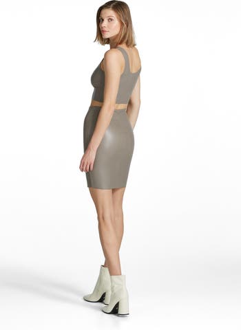 Faux Leather Miniskirt