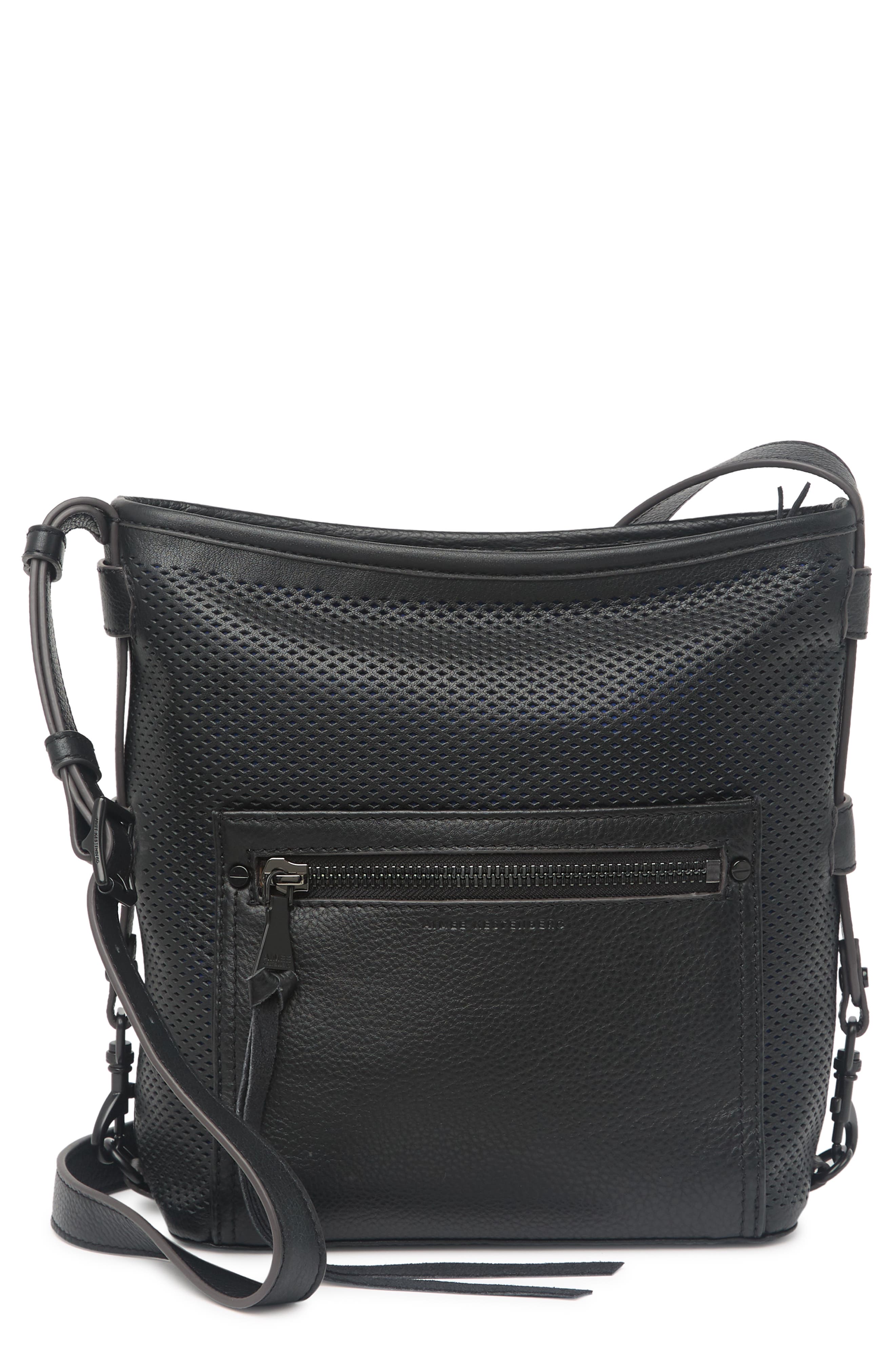 Aimee Kestenberg Misfit Perforated Leather Crossbody Bag, Main, color, 