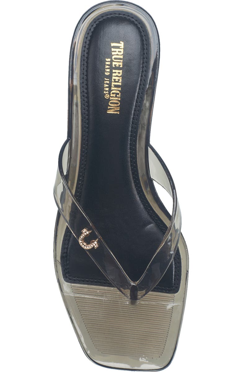 True Religion Jelly Thong Strap Heel, Alternate, color, Black