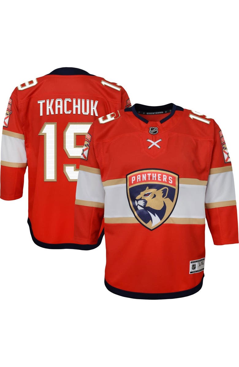 Outerstuff Youth Matthew Tkachuk Red Florida Panthers Home Premier Player Jersey, Alternate, color, 