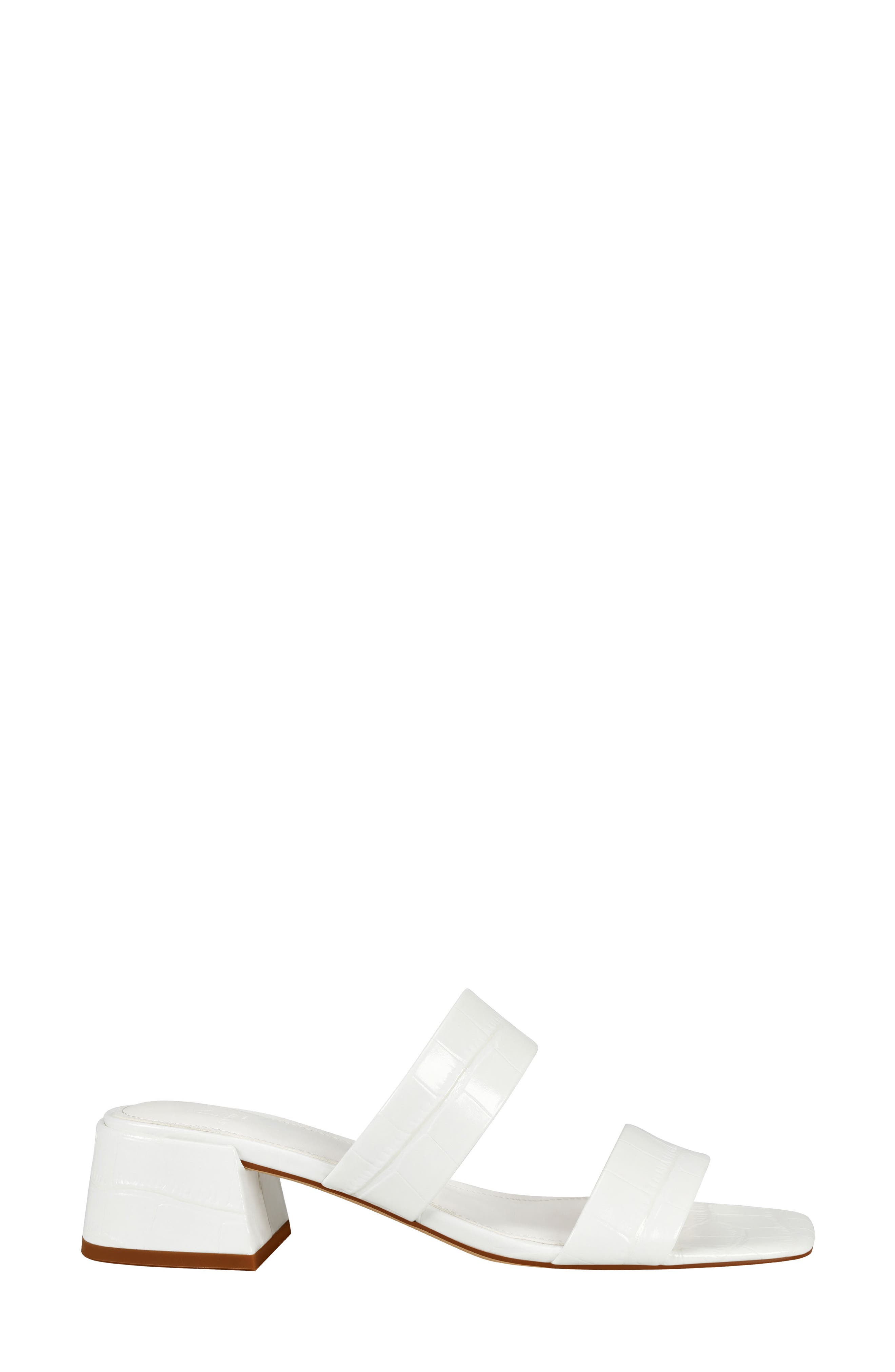 Pat Slide Sandal, Alternate, color, WHITE LEATHER