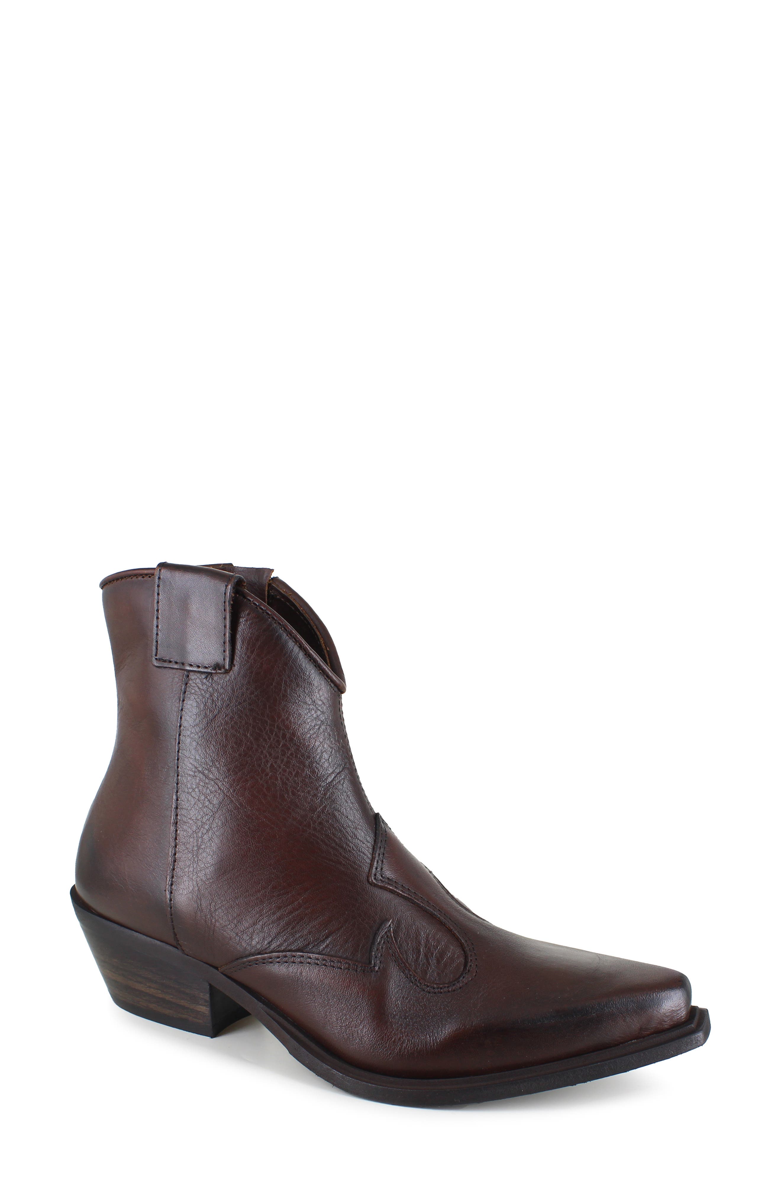 ZIGI Imma Ankle Western Boot, Main, color, Tan Leather